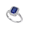 Diamonfire Geometric Halo Ring